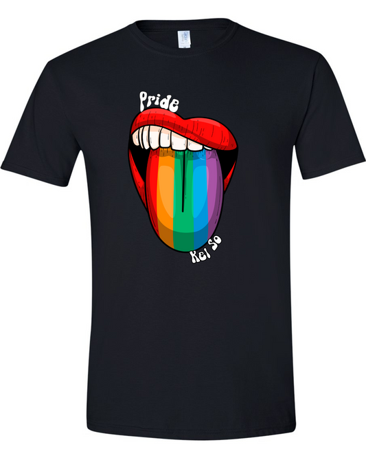 Pride KELSO T-Shirt | Rainbow Lips Graphic Tee | LGBTQ+ Pride Support Shirt
