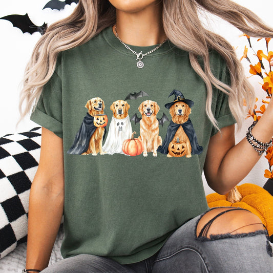 Golden Retriever Halloween Shirt – Cute Dog Lovers Fall Graphic Tee