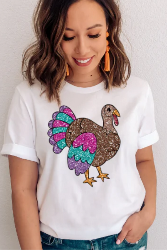 Glitter Turkey T-Shirt