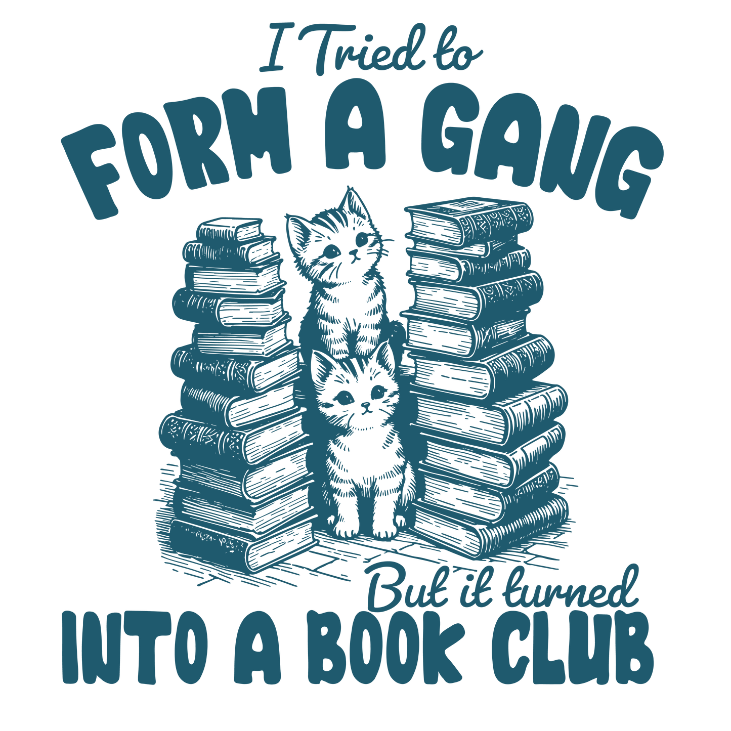 Kitty Cat Book Club Sticker