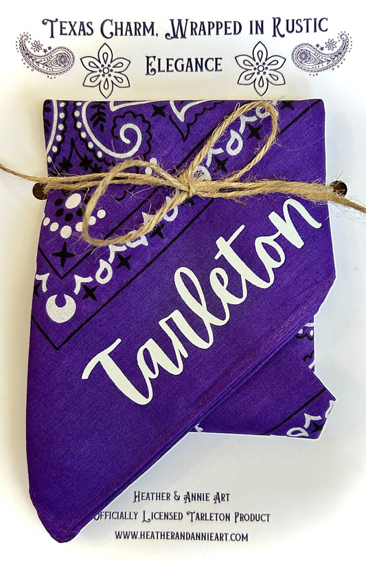 Tarleton State University Purple Bandana | Officially Licensed Spirit Wear | Texas Paisley Bandana