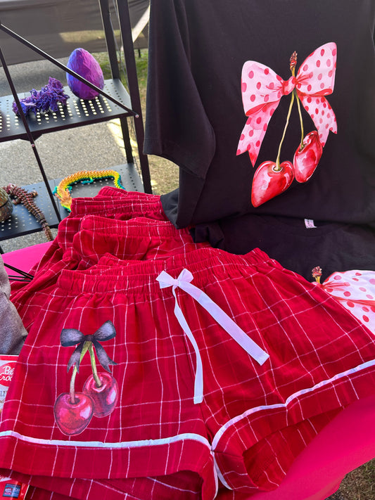 Cherry Polka Dot Bow Shirt