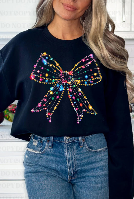 Christmas Lights Bow Shirt