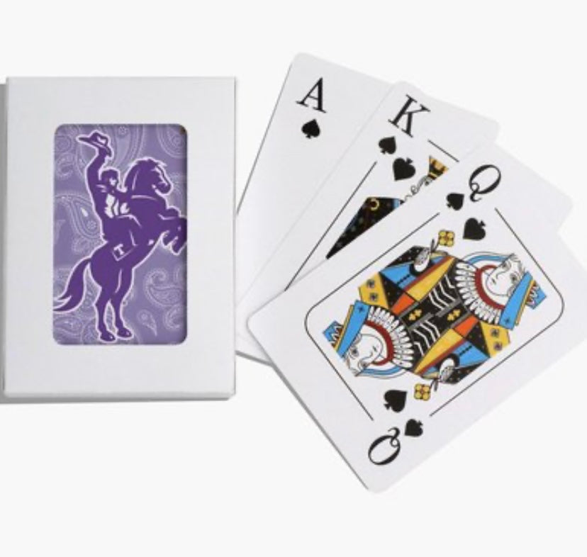 Custom Designed Tarleton Playing Card Deck | Tarleton Texans | Purple Spirit Card Deck