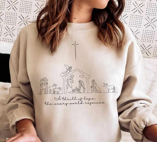 Thrill of Hope The Weary World Rejoices Shirt