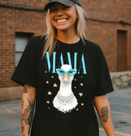 Mama Goose Graphic Tee | Funny Mom Shirt | Trendy Mama T-Shirt | Boutique Mom Apparel Gift