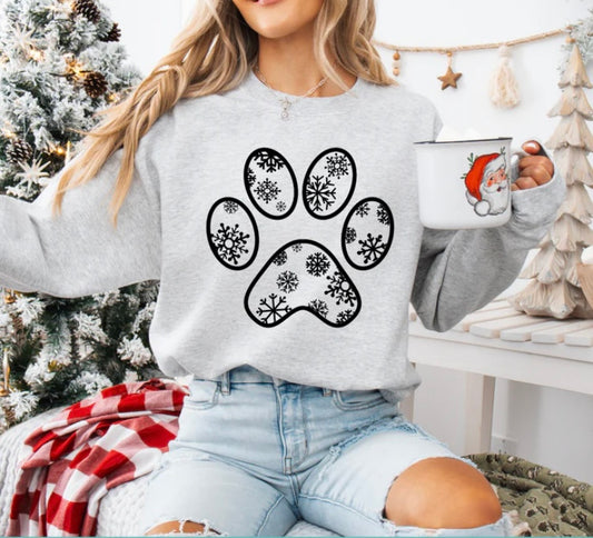 Christmas Paw Snowflake Shirt