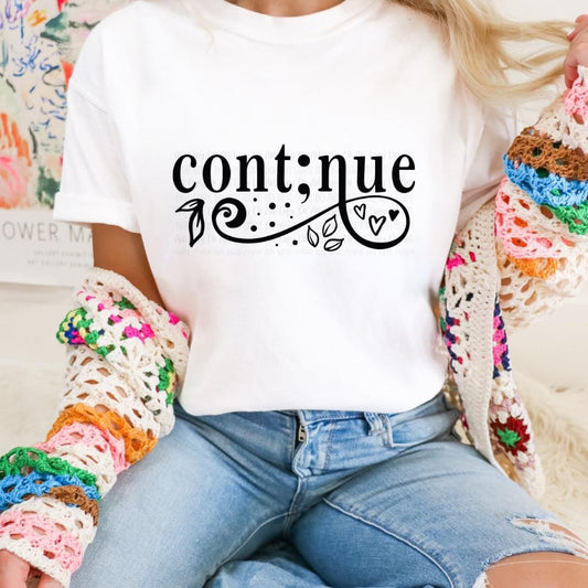Continue Semi-Colon Swirl T-Shirt