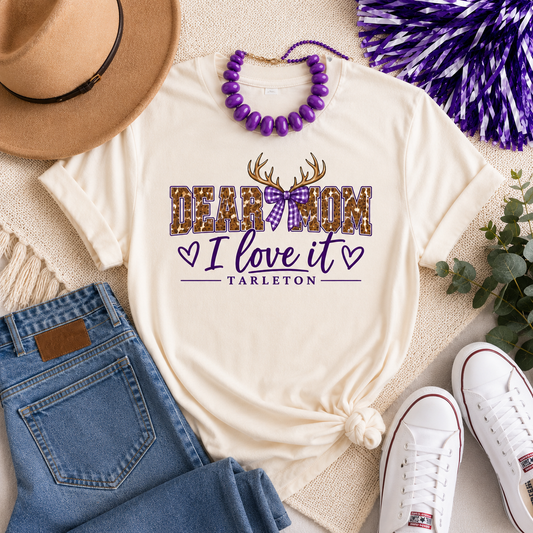 Tarleton Dear Mom Comfort Color T-Shirt | Licensed Tarleton State Mom Shirt | College Mom Game Day Tee