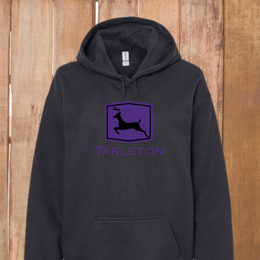 Tarleton State University Black Hoodie – Licensed Vendor | Purple Deer Logo