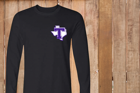 Tarleton Texans Long Sleeve Shirt or Crewneck| Texas T Logo | Official Licensed Tarleton Apparel