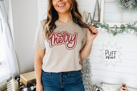 Merry Red Puff Shirt