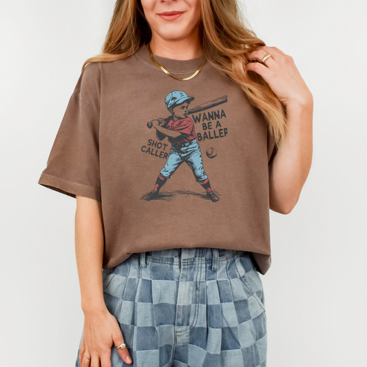 Vintage Wanna Be A Baller Graphic T-shirt