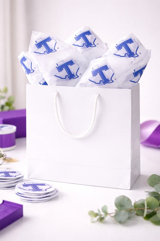 Tarleton Purple Tissue Paper – Set of 10 Sheets | Licensed Gift Wrap | Game Day Packaging