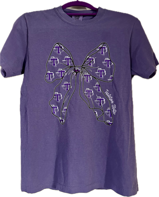 Tarleton State University Comfort Colorse® Bow T-Shirt | Licensed Tarleton Apparel | Purple Spirit Wear