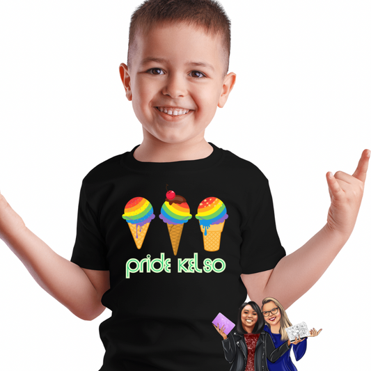 YOUTH Celebrate in Sweet Style – Pride Kel So (Keller & Southlake, Texas) Ice Cream Tee