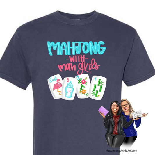 Mahjong With Mah Girls T-Shirt – Fun Game Night Tee for Mahjong Lovers