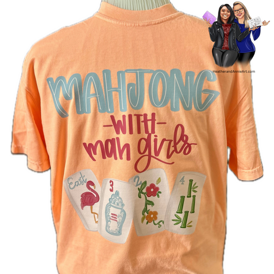 Mahjong With Mah Girls T-Shirt – Fun Game Night Tee for Mahjong Lovers