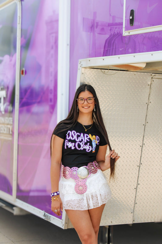 Oscar P Fan Club Baby Doll Tee | Licensed & Approved Tarleton State University Apparel