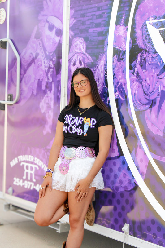 Oscar P Fan Club Baby Doll Tee | Licensed & Approved Tarleton State University Apparel