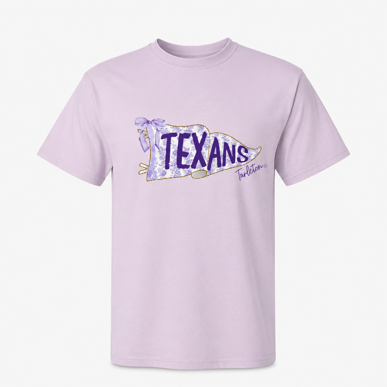 Licensed & Approved Tarleton Texans Floral Pennant T-Shirt – Comfort Colors® Orchid Purple Graphic Tee