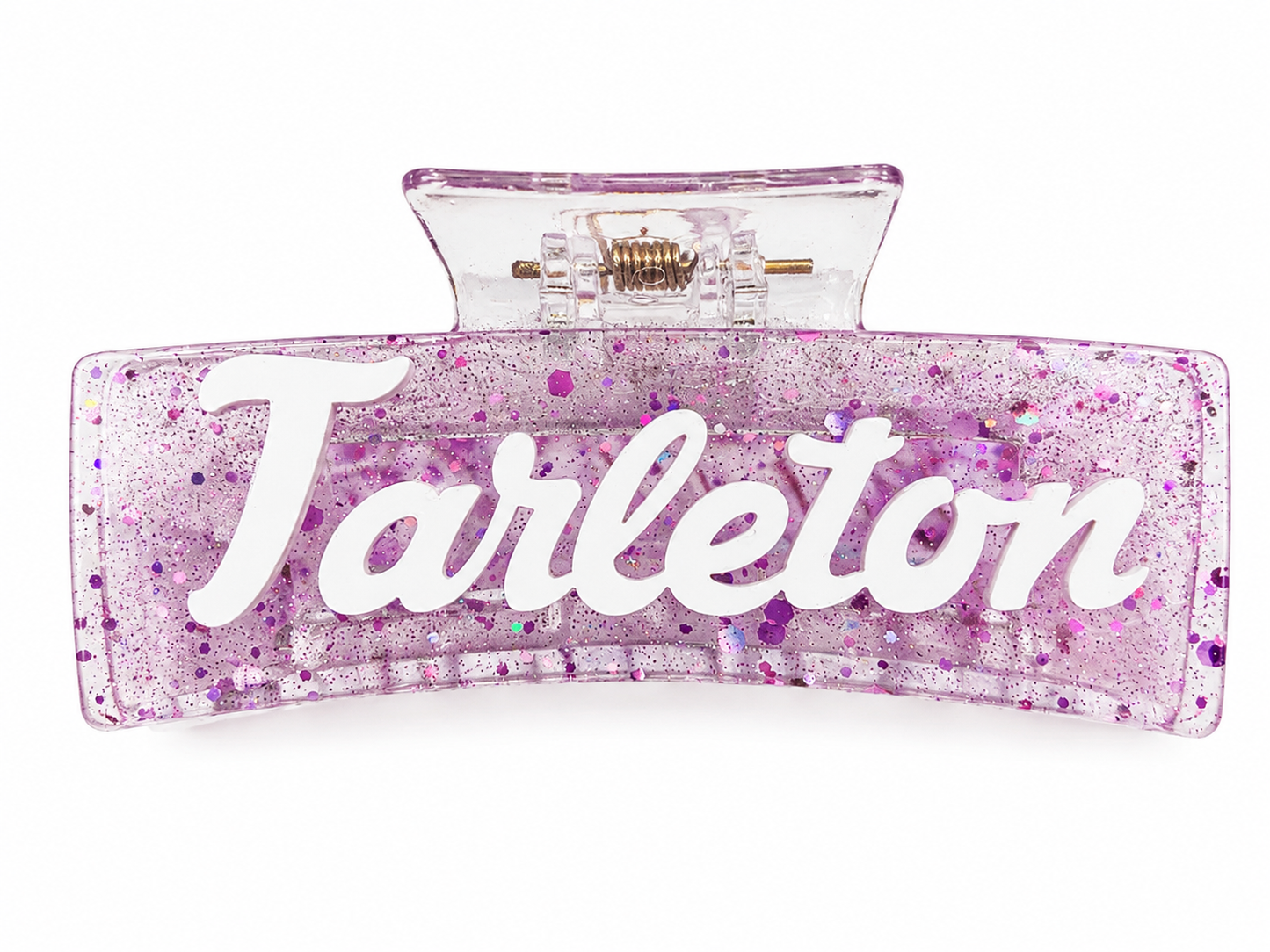 Tarleton Hair Claw Clip 4.33” – Large Purple Glitter Game Day Hair Clip | Tarleton State University Accessory