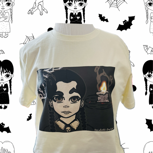 Original Art Wednesday Addams T-shirt