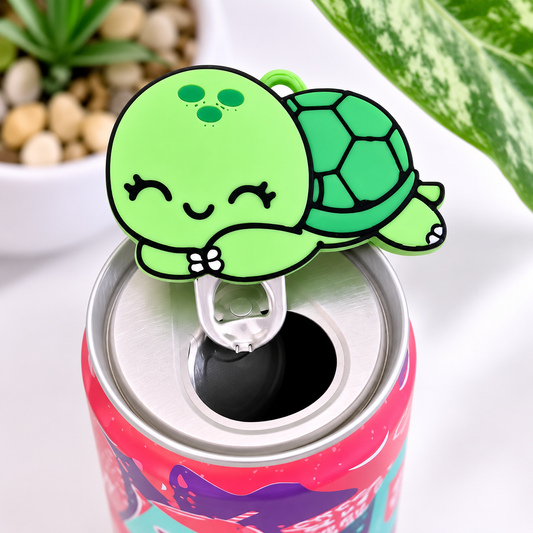 3D Printed Turtle Can Tab Opener Keychain | Cute Beverage Can Pull Tab Lifter | Drink Accessory | 2.25" x 1.5"