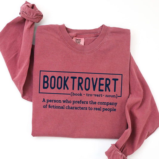 Booktrovert Sweatshirt | Book Lover Definition Pullover | Cozy Reader Gift