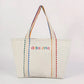 ***Pre-order*** Licensed & Approved Delta Zeta® Embroidered Canvas Tote Bag | Large Sorority Tote | Everyday Carryall | Big Little Gift | Heather and Annie Art