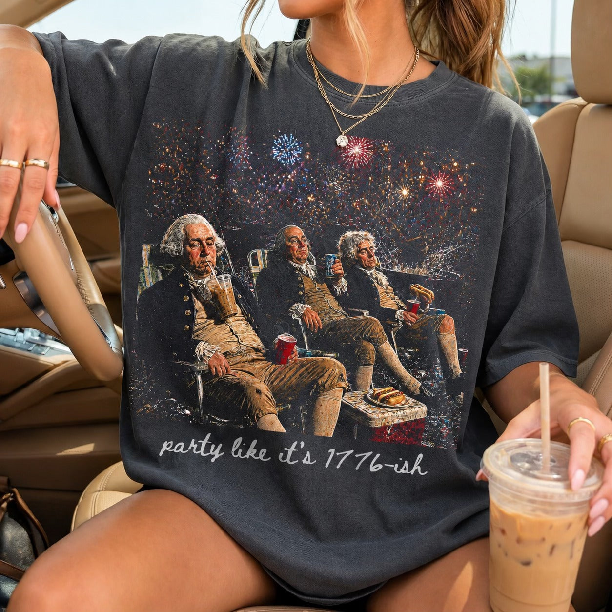 Party Like It’s 1776-ish Patriotic Graphic Tee | Funny Fourth of July Vintage America Shirt