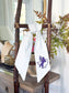 Tarleton Embroidered Sash – Handmade Duck Cloth Spirit Sash | White Game Day Sash | 58” Long