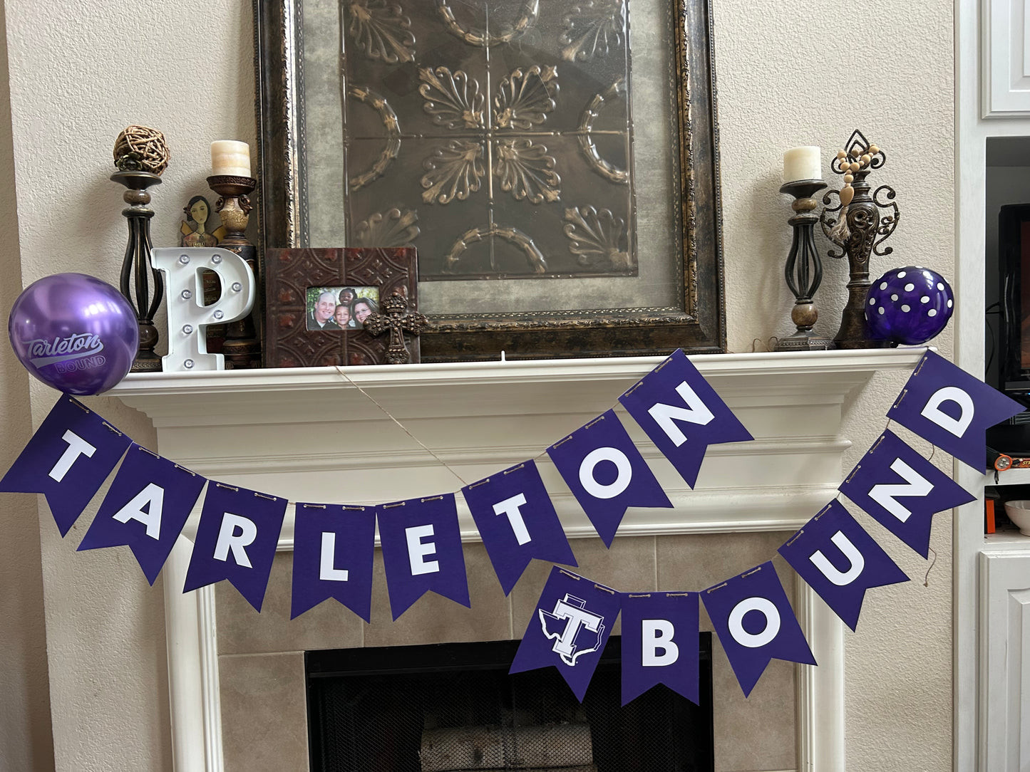 Tarleton Bound Banner with Balloons | College Decision Day Decor | Tarleton Acceptance Party Kit | Tarleton Graduation Celebration