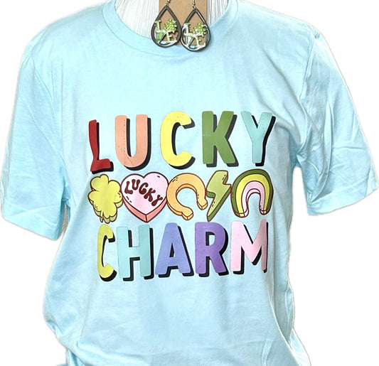 Lucky Charm Graphic T-Shirt – Colorful Retro St. Patrick’s Day Tee