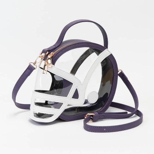 Transparent Gameday Football Helmet Shaped Crossbody Handbag