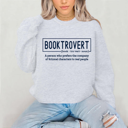 Booktrovert Sweatshirt | Book Lover Definition Pullover | Cozy Reader Gift