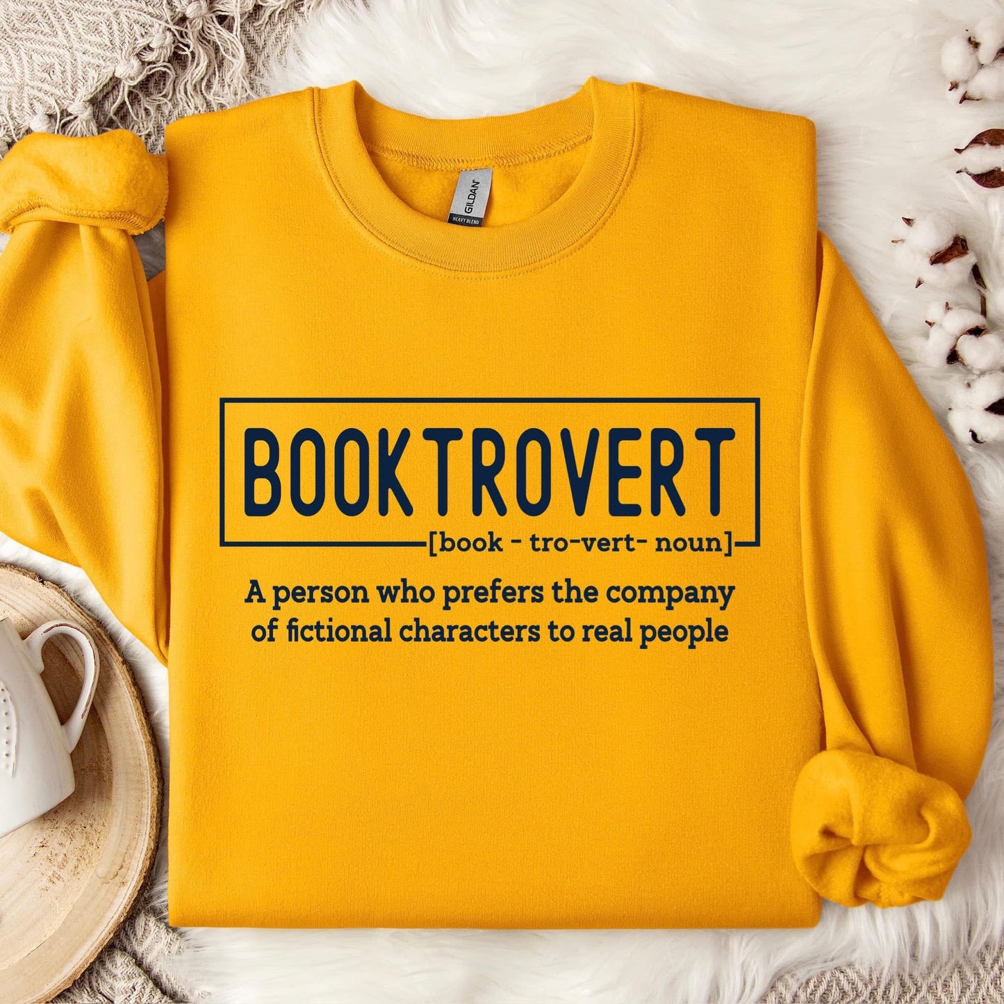 Booktrovert Sweatshirt | Book Lover Definition Pullover | Cozy Reader Gift