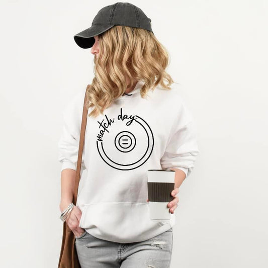 Match Day Weightlifting Sweatshirt | Gym Girl Crewneck | Barbell Fitness Sweater | Workout Athlete Shirt