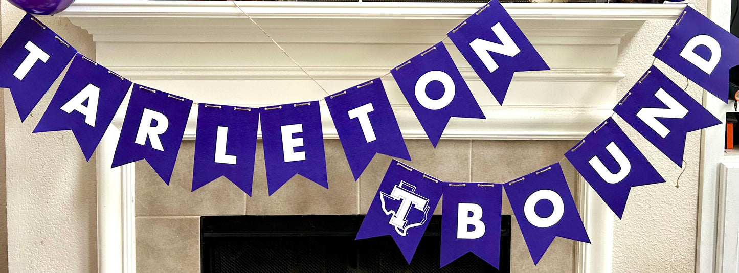 Tarleton Bound Banner with Balloons | College Decision Day Decor | Tarleton Acceptance Party Kit | Tarleton Graduation Celebration