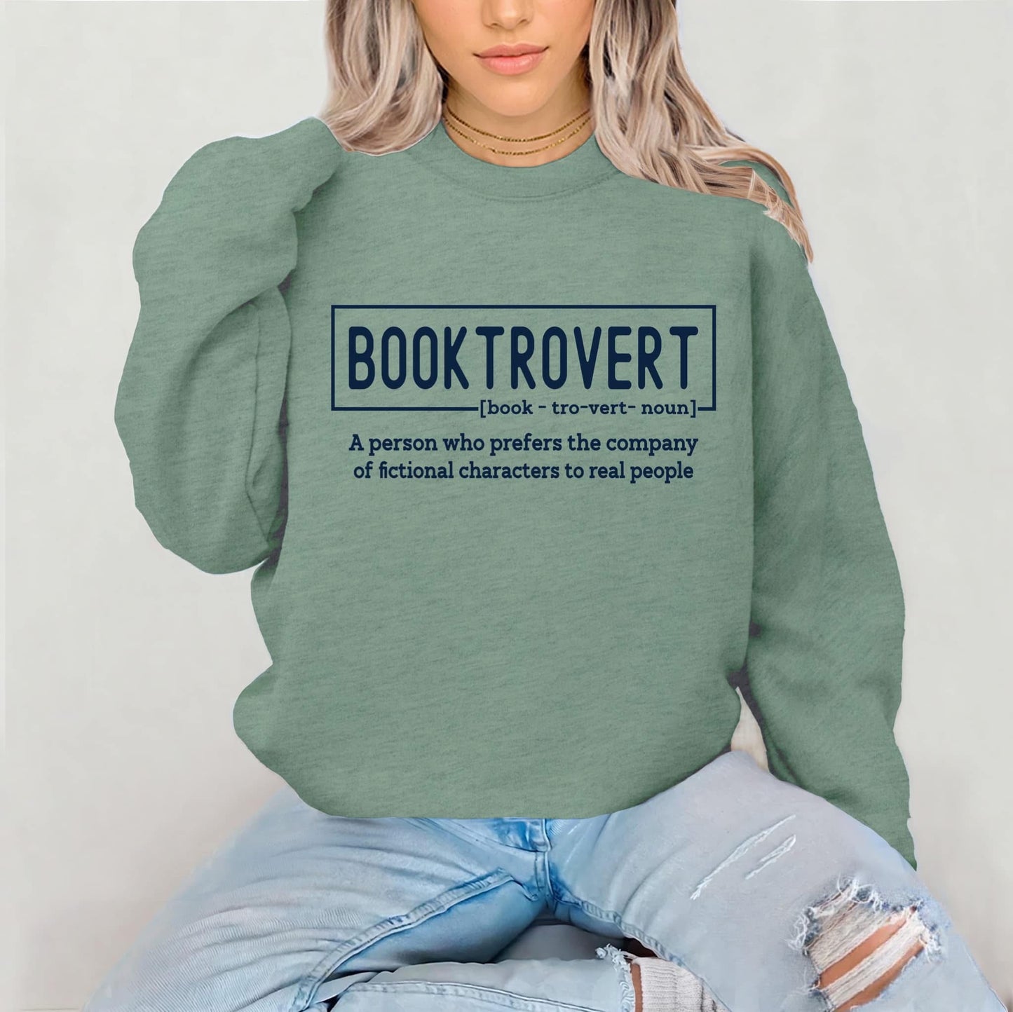 Booktrovert Sweatshirt | Book Lover Definition Pullover | Cozy Reader Gift