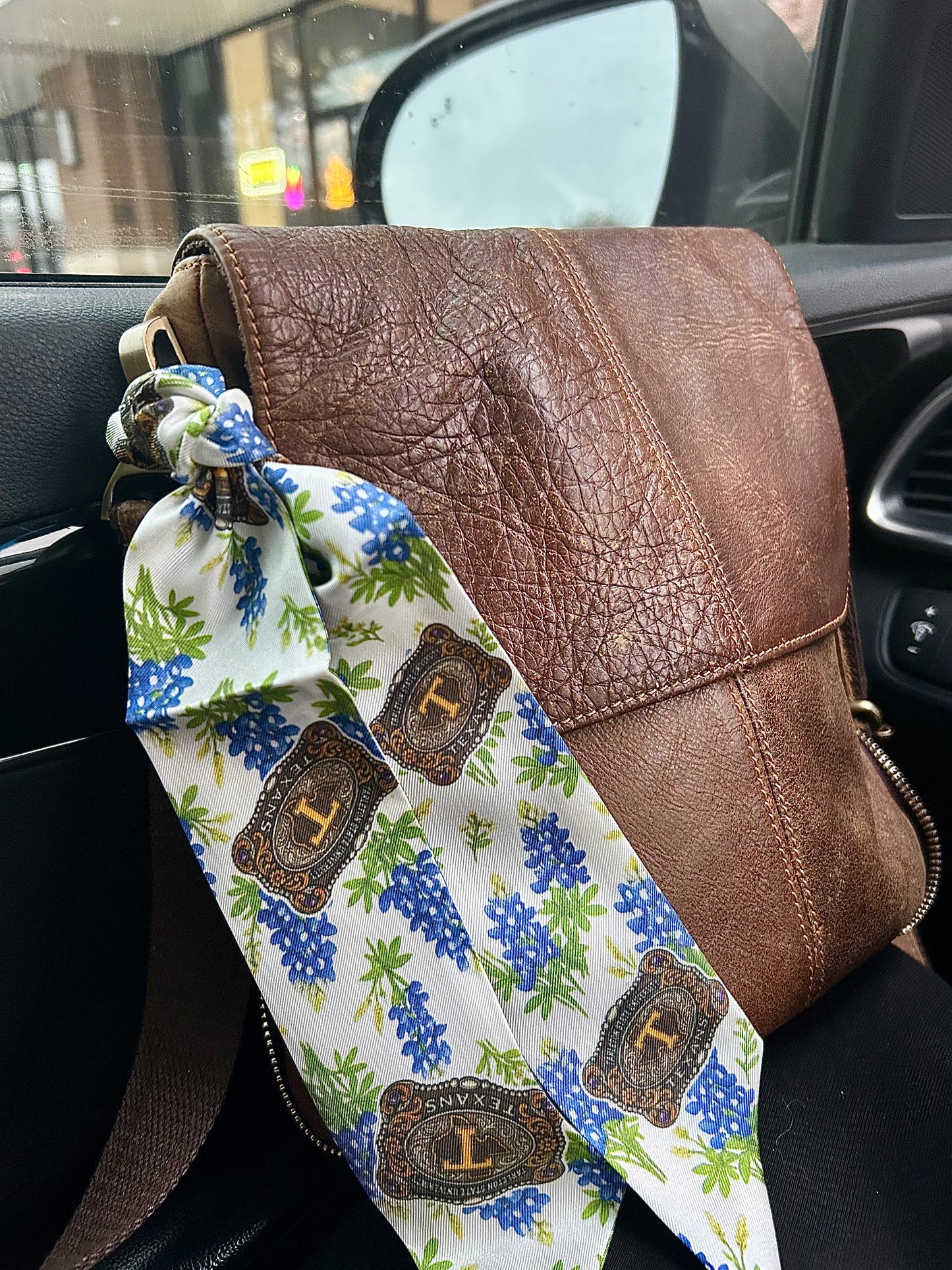 Licensed Tarleton State University Bluebonnet Twilly Scarf – Official Texans Western Purse Ribbon & Hair Tie