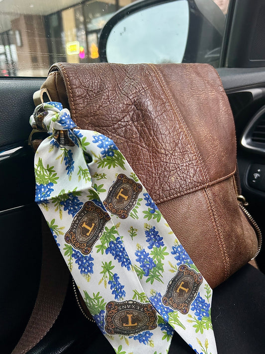 Licensed Tarleton State University Bluebonnet Twilly Scarf – Official Texans Western Purse Ribbon & Hair Tie