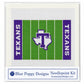 Tarleton Texans football field 4x6 beginner needlepoint kit – licensed Tarleton State University