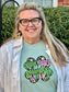🍀 Doggie Kisses and Shamrock Wishes Shirt | St. Patrick’s Day Dog Mom Tee | Cute Shamrock Paw Print Graphic T-Shirt