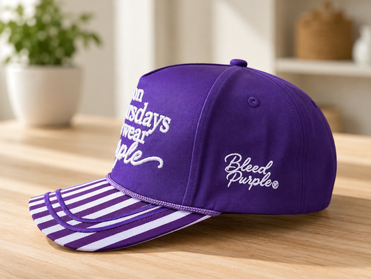 On Thursdays We Wear Purple Hat – Licensed & Approved Tarleton-Inspired Cap