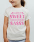 Mostly Sweet Sometimes Sassy Youth T-Shirt | Cute Girls Graphic Tee