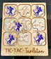 Tarleton Wooden Tic-Tac-Toe Game • Licensed TSU Gift • 5x6 Wood Board • Texans Cowboy & Texas Shape Game Pieces • Handmade Game • Tarleton Decor Gift