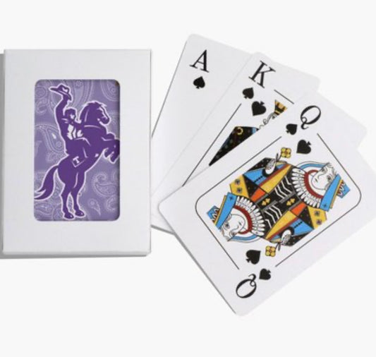 Custom Designed Tarleton Playing Card Deck | Tarleton Texans | Purple Spirit Card Deck