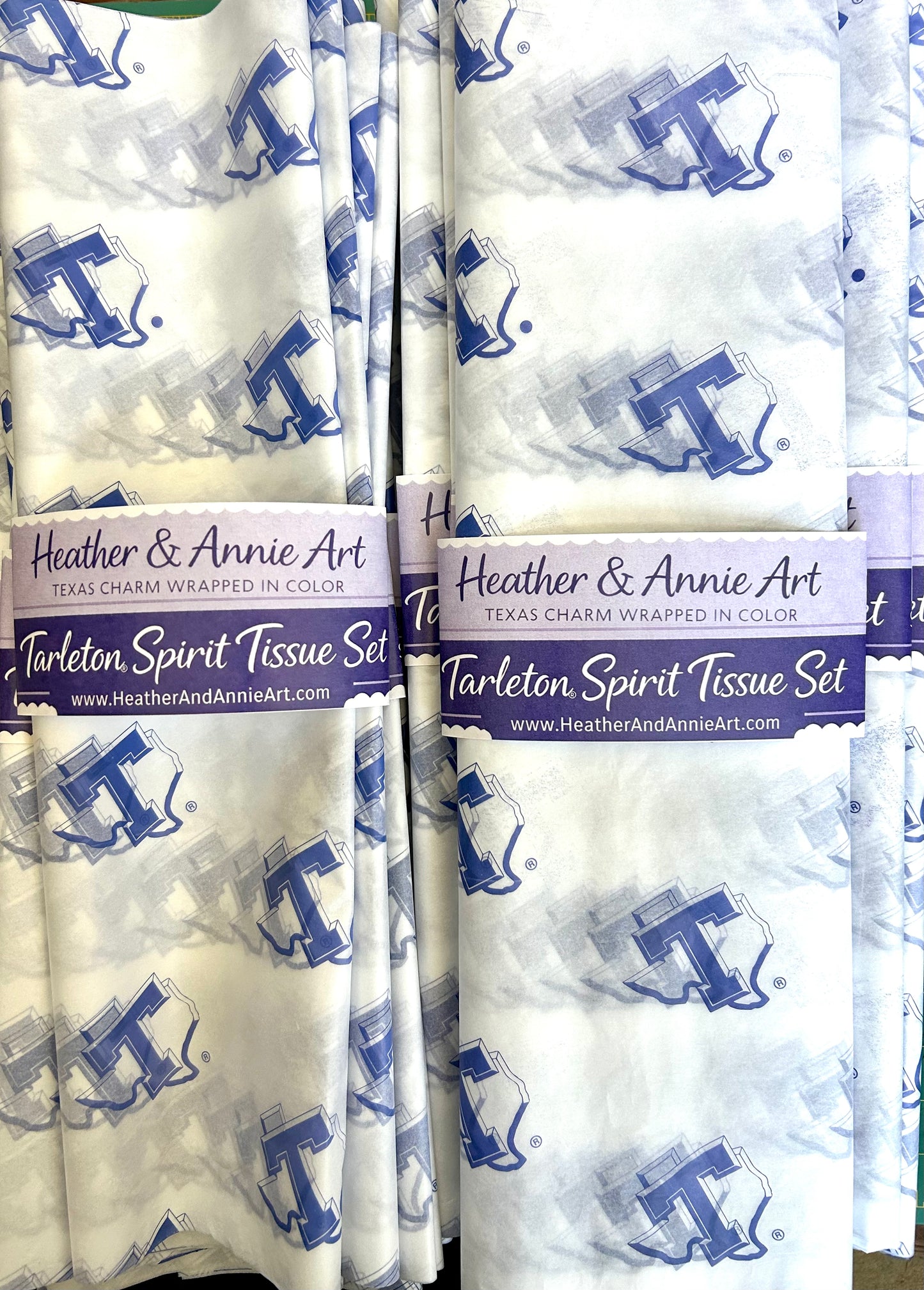 Tarleton Purple Tissue Paper – Set of 10 Sheets | Licensed Gift Wrap | Game Day Packaging