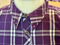Tarleton Purple Plaid Flannel Shirt with Rhinestone T Logo | Game Day